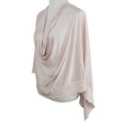 Embellished Lace Bordered Kuwaiti Hijab - Basic Peach-y Neutral Hijab - NEW