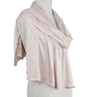 Embellished Lace Bordered Kuwaiti Hijab - Basic Peach-y Neutral Hijab - NEW