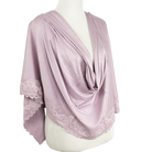 Embellished Lace Bordered Kuwaiti Hijab - Baby Lilac Hijab - NEW