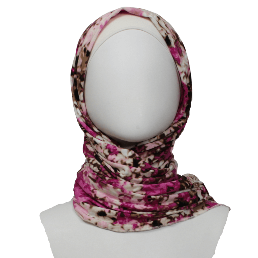 For the Love of Cherry Blossoms Patterned Jersey Hijab  - NEW