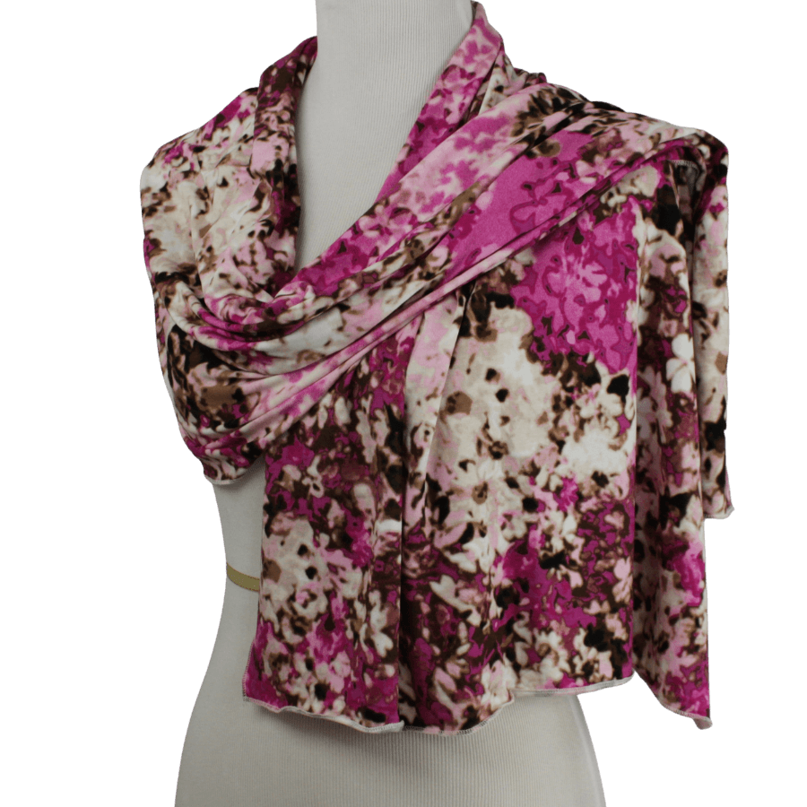 For the Love of Cherry Blossoms Patterned Jersey Hijab  - NEW