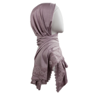 Embellished Lace Bordered Kuwaiti Hijab - Baby Lilac Hijab - NEW