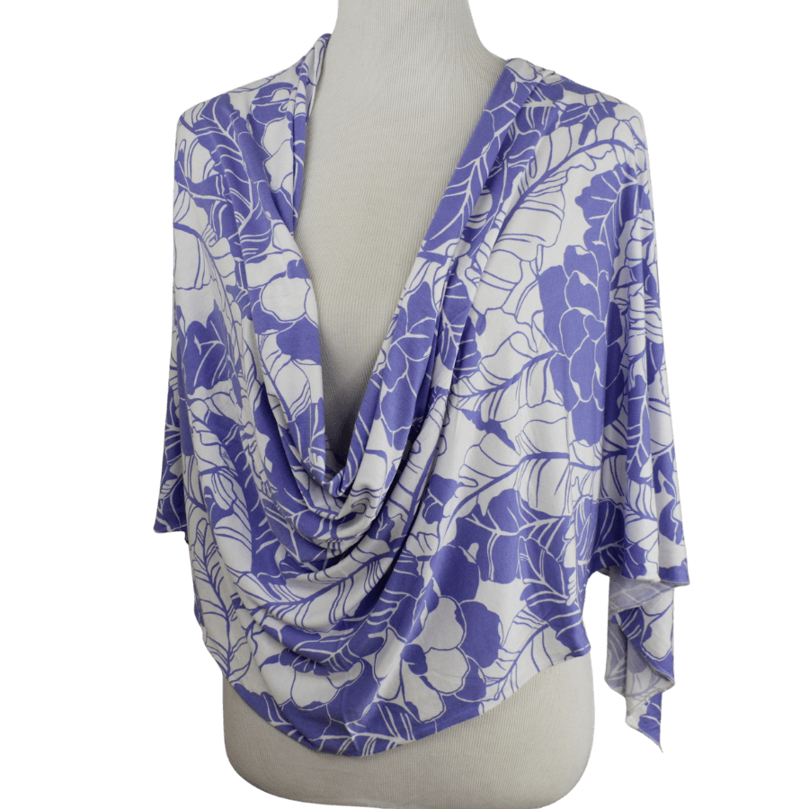 Lilac Elegance Patterned Jersey Hijab  - NEW