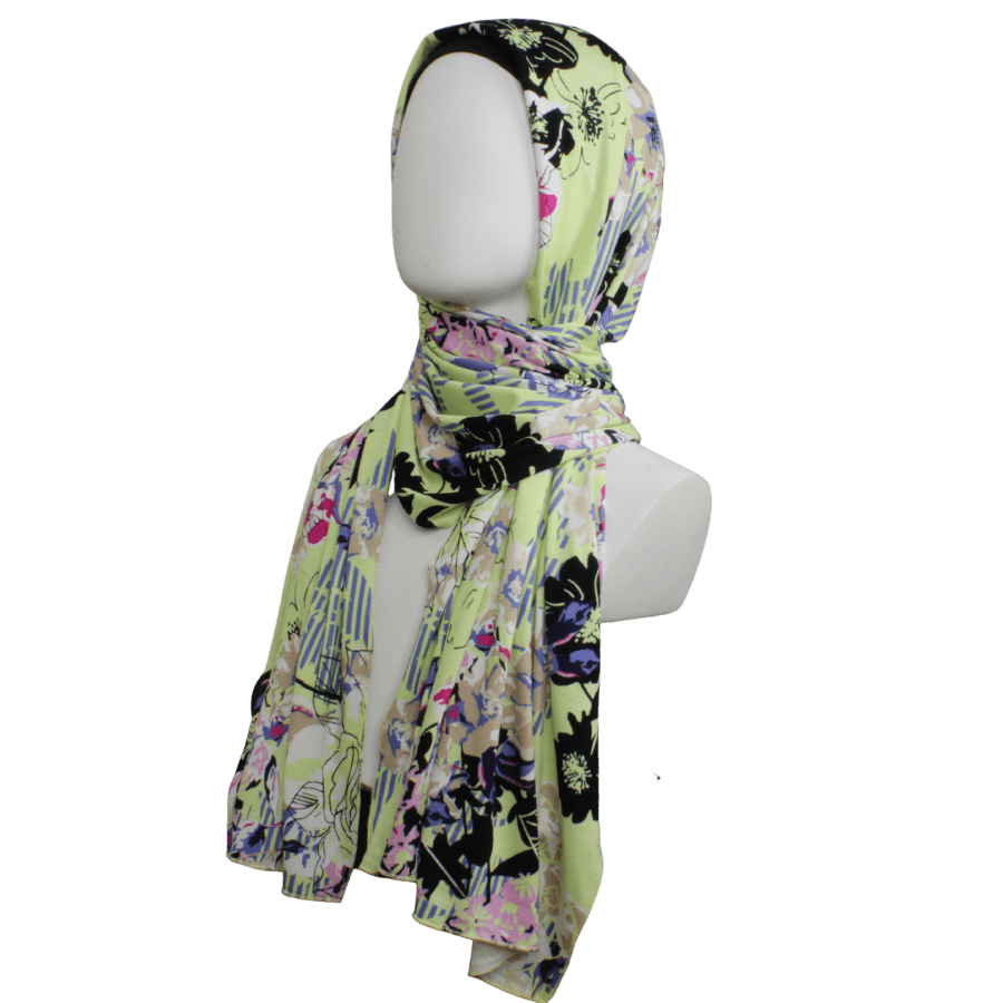 Boss Lady Patterned Jersey Hijab  - NEW