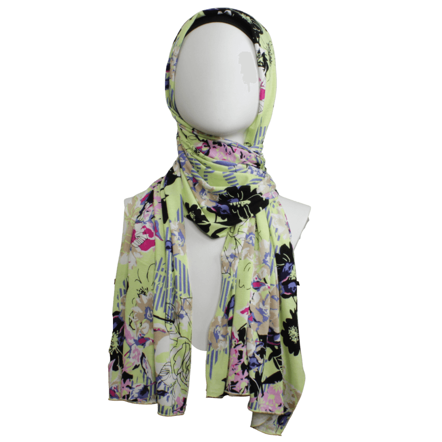 Boss Lady Patterned Jersey Hijab  - NEW