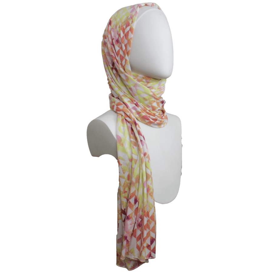 Hello Sunshine Patterned Jersey Hijab  Smooth Patterned Jersey Hijab  - Soft & Cool "Zibde Feel"- NEW