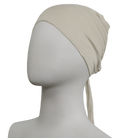 Off-White Tie-Back Hijab Cap - NEW