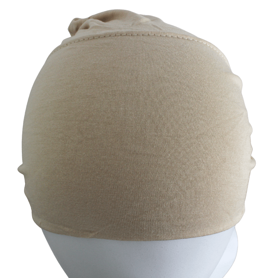 Beige  Tie-Back Hijab Cap - NEW