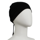 Black Tie-Back Hijab Cap - NEW