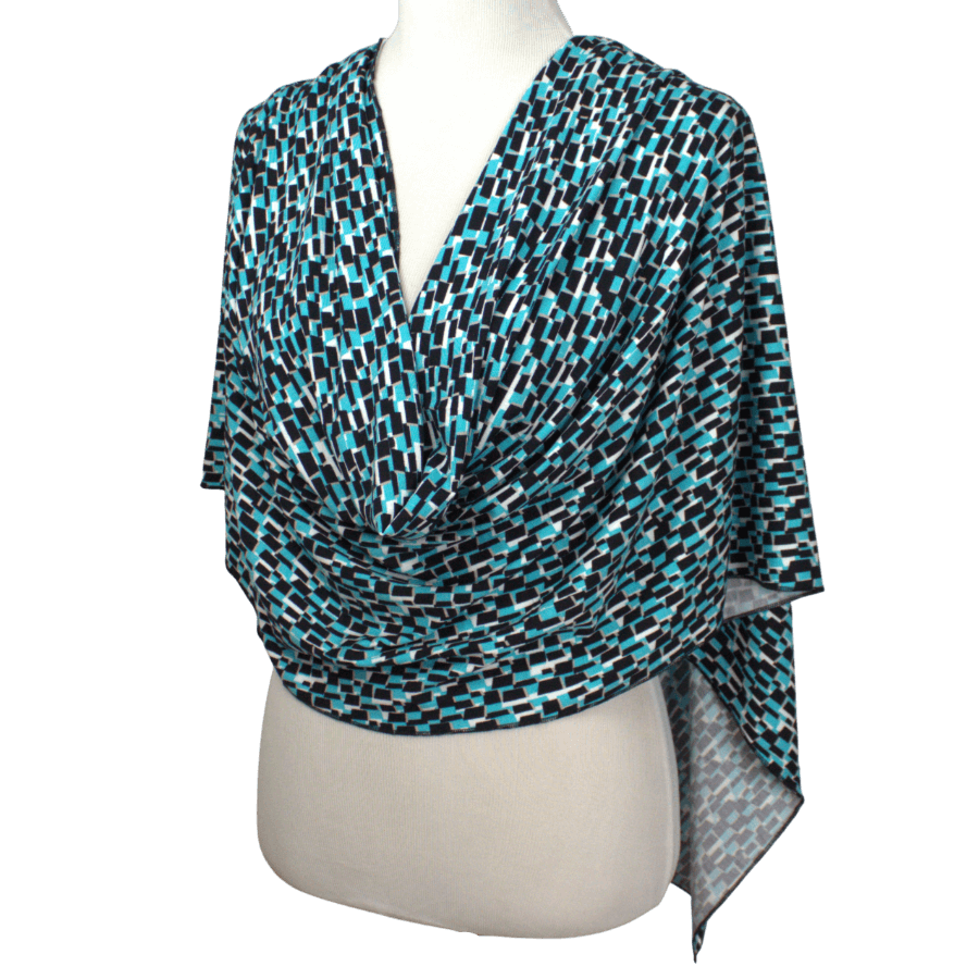 Geo Patterned Jersey Hijab - NEW