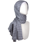 Not Your Regular Solid Kuwaiti Hijab - Grey