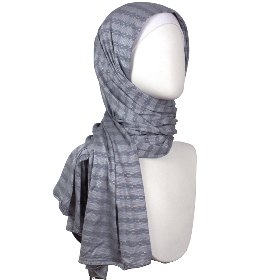 Not Your Regular Solid Kuwaiti Hijab - Grey