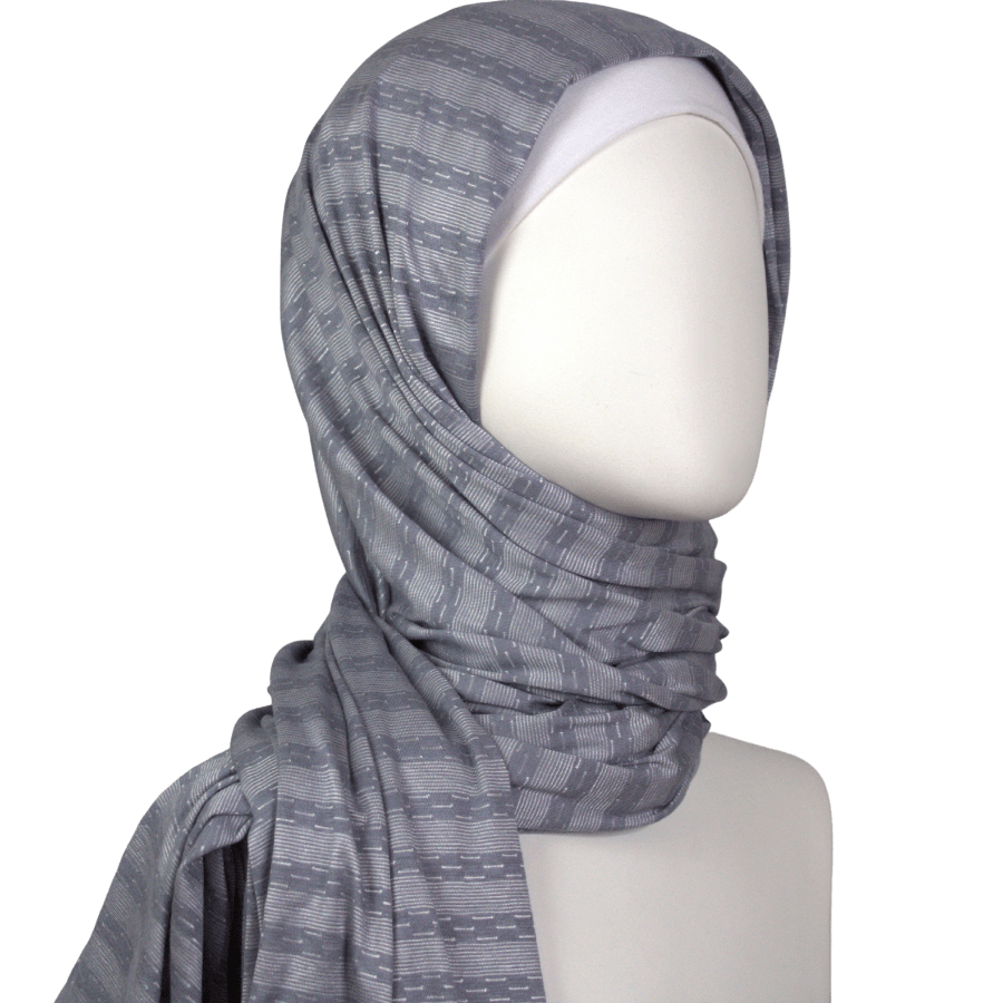 Not Your Regular Solid Kuwaiti Hijab - Grey