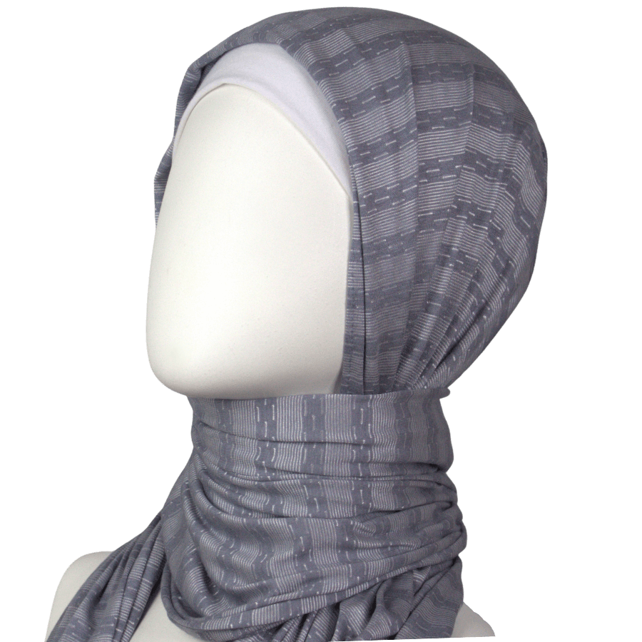 Not Your Regular Solid Kuwaiti Hijab - Grey