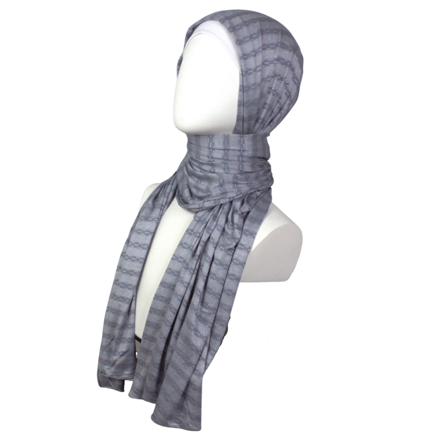 Not Your Regular Solid Kuwaiti Hijab - Grey