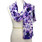 A Breath of Lilac Blossom Patterned Jersey Hijab  - NEW