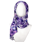 A Breath of Lilac Blossom Patterned Jersey Hijab  - NEW