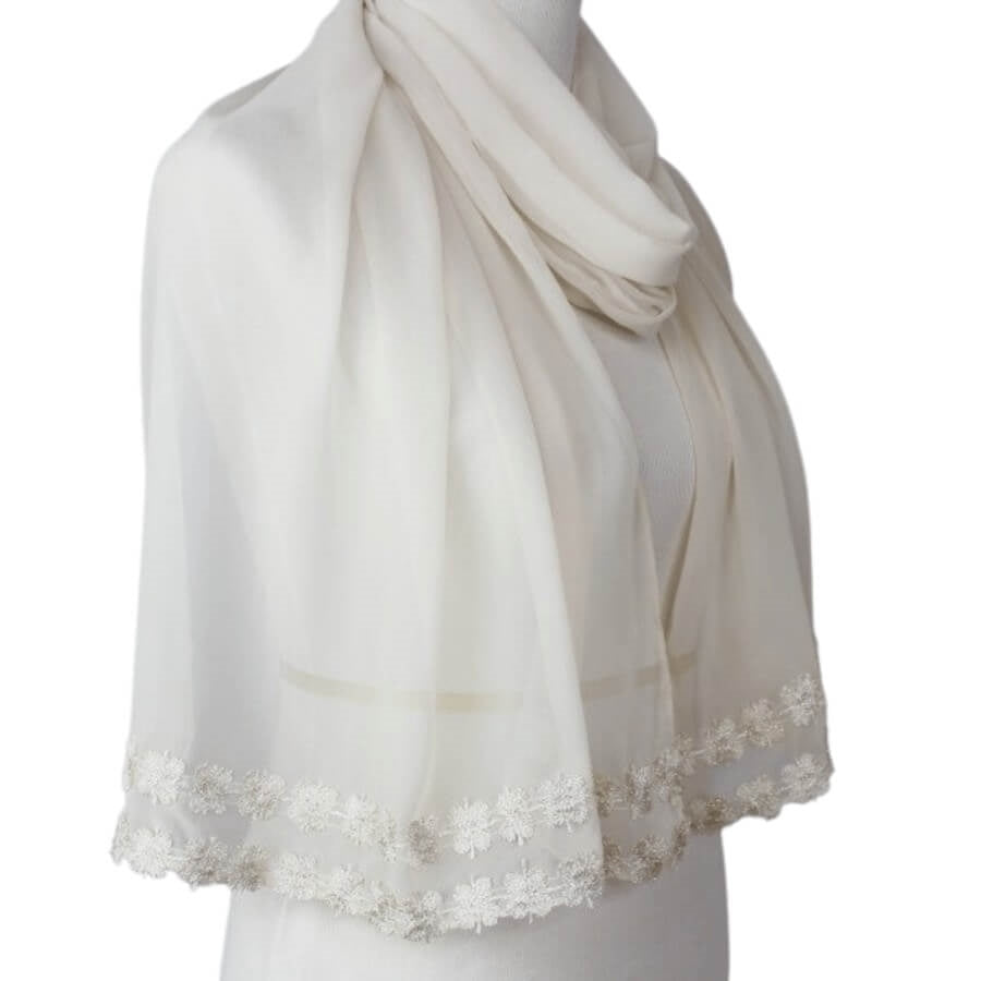 Chiffon with a Pleasant Twist Hijab - Neutral Beige