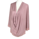 Kuwaiti Jersey Bordered Chiffon - Neutral Mauve - NEW