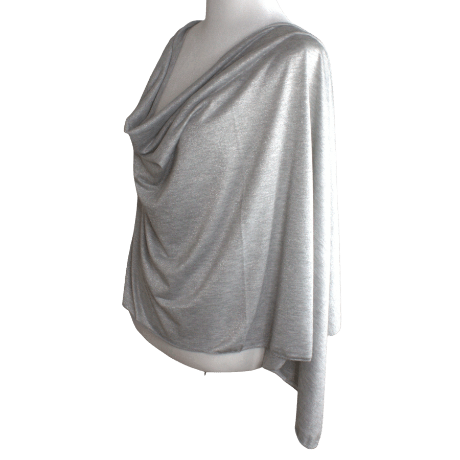 Light Grey Shimmer Jersey Wrap - regular size