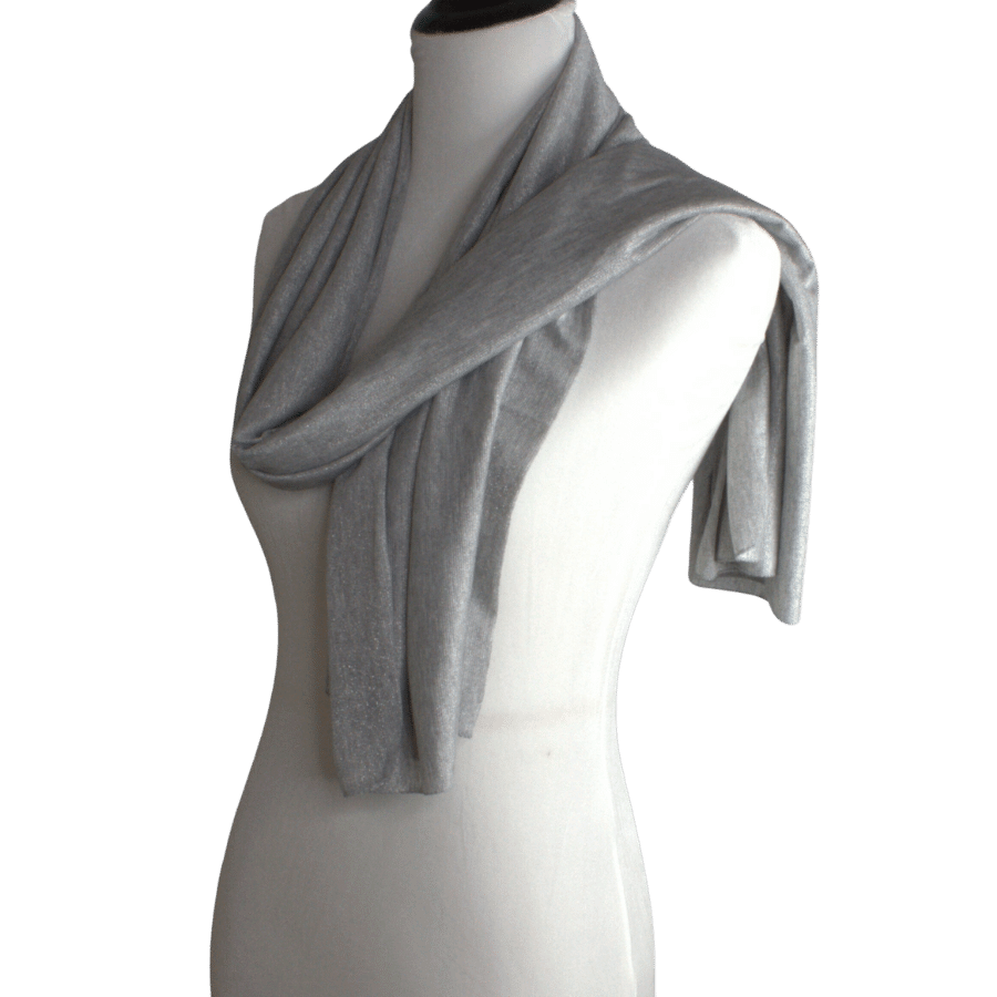 Light Grey Shimmer Jersey Wrap - regular size