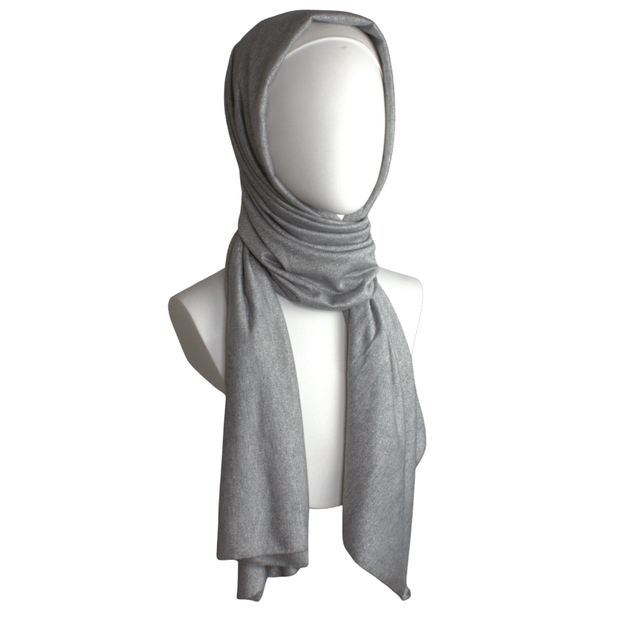 Grey Shimmer Jersey Wrap - regular size