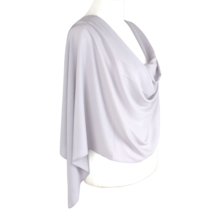 High-end chiffon Grey hijab scarf | Maxi basic gray chiffon hijab | Lina Zibdeh