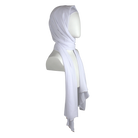 Premium quality white chiffon hijab scarf | Not transparent white chiffon hijab | Lina Zibdeh