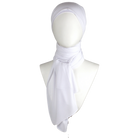 white chiffon hijab scarf | Not transparent white chiffon hijab | Lina Zibdeh