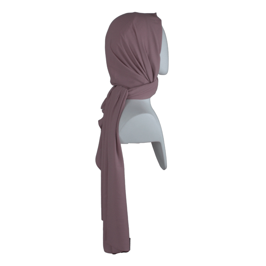 High-end Mauve chiffon hijab scarf | Maxi dusty mauve chiffon hijab | Lina Zibdeh