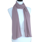 High-end Mauve chiffon hijab scarf | Maxi dusty mauve chiffon hijab | Lina Zibdeh