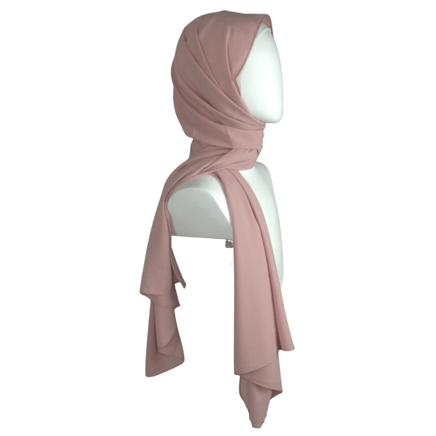 High-end Salmon chiffon hijab scarf | Maxi somo chiffon hijab | Lina Zibdeh