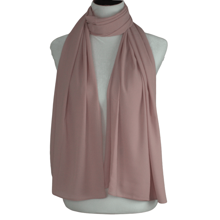 High-end Salmon chiffon hijab scarf | Maxi somo chiffon hijab | Lina Zibdeh