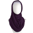 High-Quality Eggplant Chiffon Hijab Maxi Size | Lina Zibdeh
