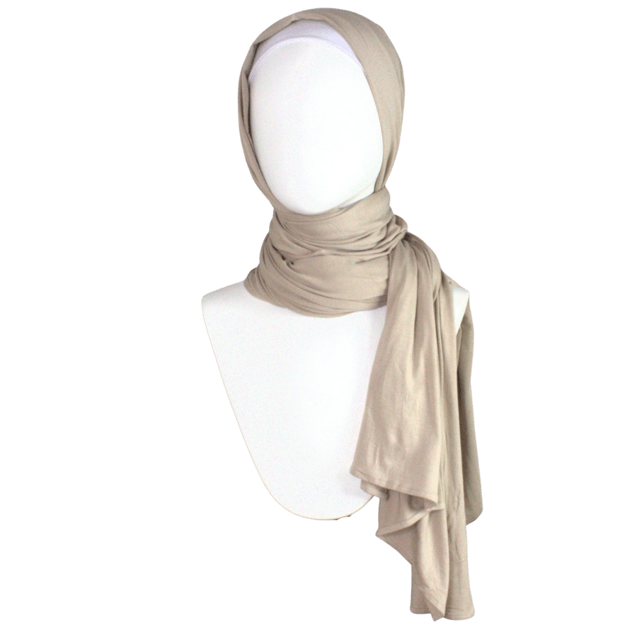 Bamboo Jersey Hijab Neutral - Maxi size