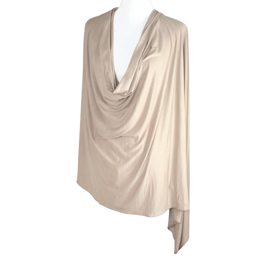 Bamboo Jersey Hijab Neutral - Maxi Size (But Not Bulky!)