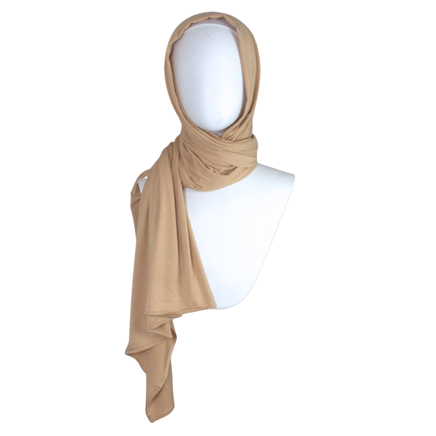 Bamboo Jersey Hijab Honey Beige - Maxi Size