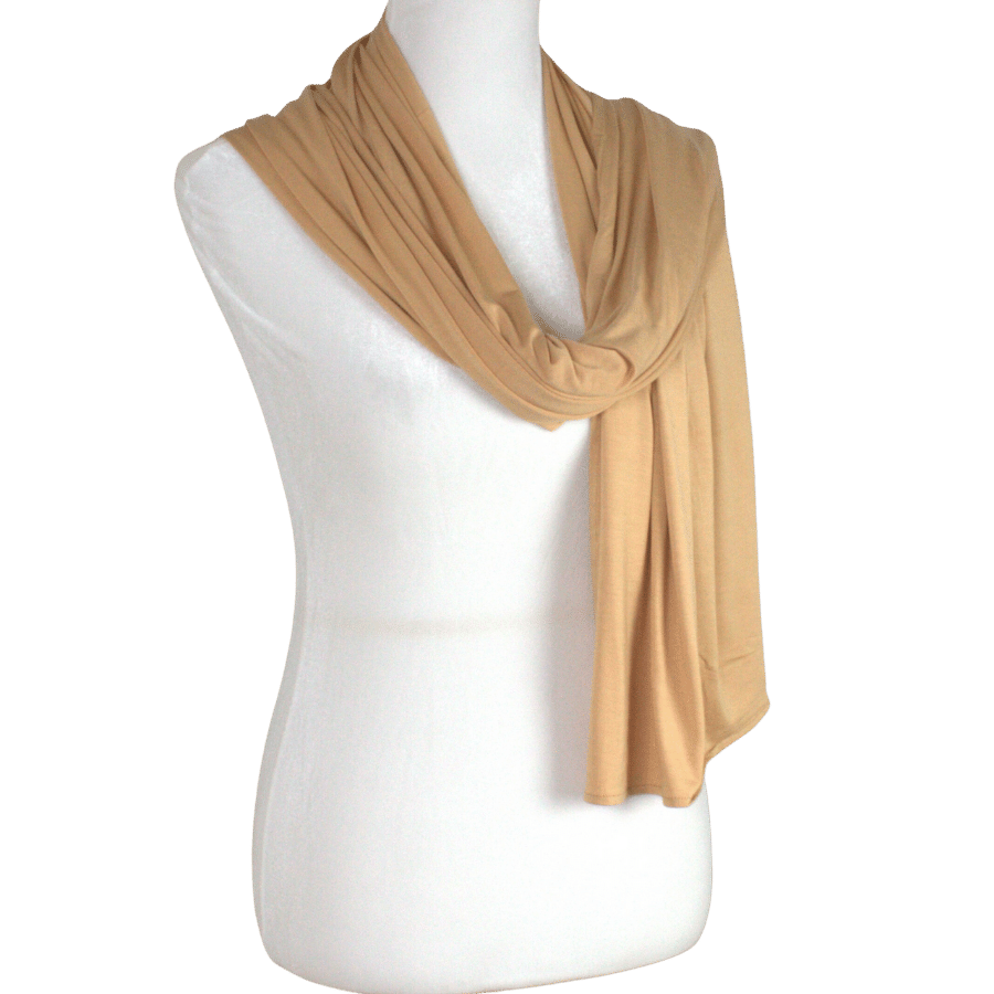 Bamboo Jersey Hijab Honey Beige - Maxi Size