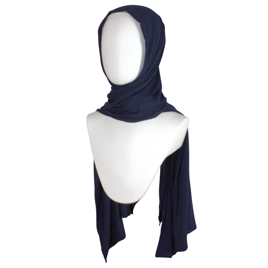 Bamboo Jersey Hijab Navy Blue - Maxi Size (But Not Bulky!!)
