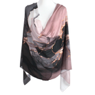 Marble Maxi Hijab Scarf for special events | Black Mauve Hijab | Lina Zibdeh