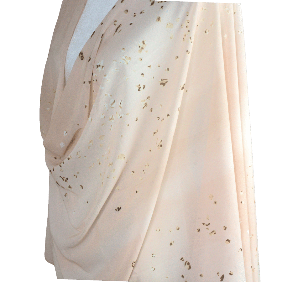 Premium Chiffon Hijab Scarf for special occasions | Blush Neutral Hijab | Lina Zibdeh