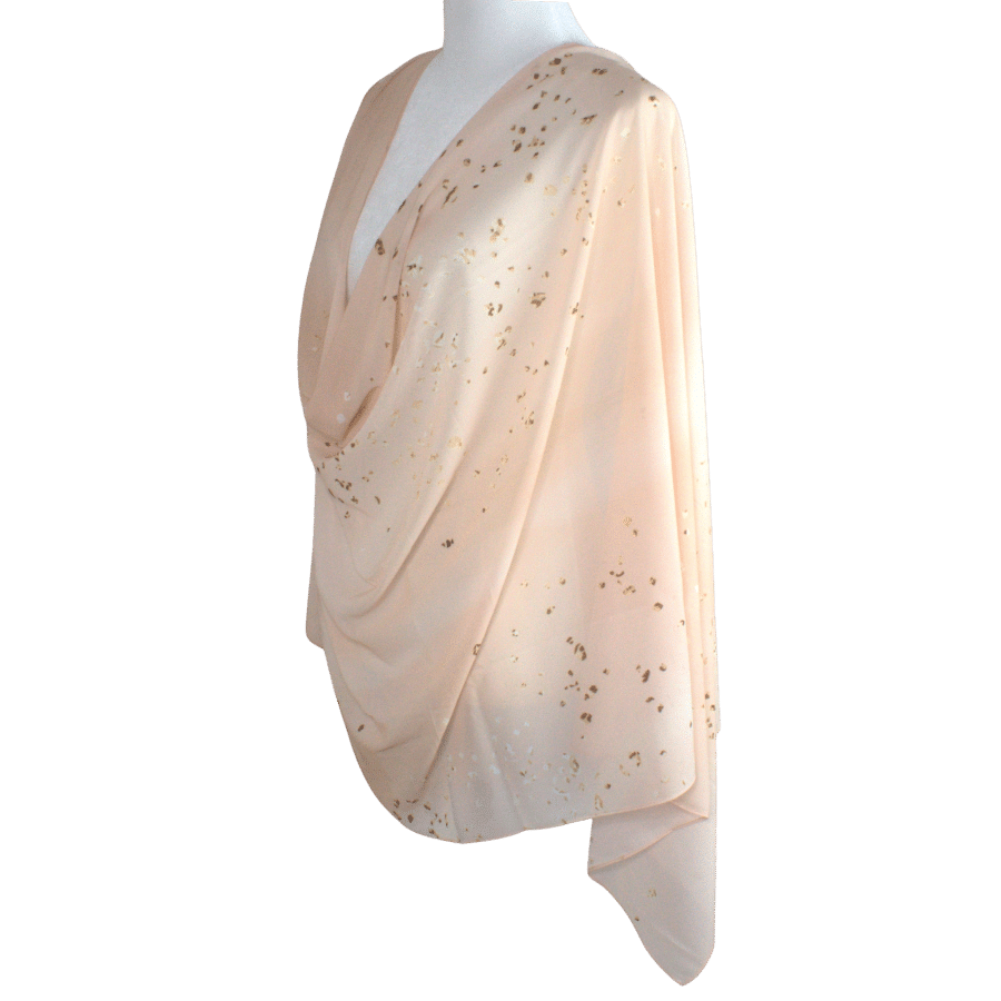 Quality Chiffon Hijab Scarf for special occasions | Blush Neutral Hijab | Lina Zibdeh