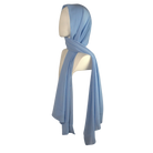 Whispering Breeze Crinkle Chiffon Hijab! Basic Blue