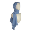 Whispering Breeze Crinkle Chiffon Hijab! Basic Blue