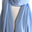 Whispering Breeze Crinkle Chiffon Hijab! Basic Blue