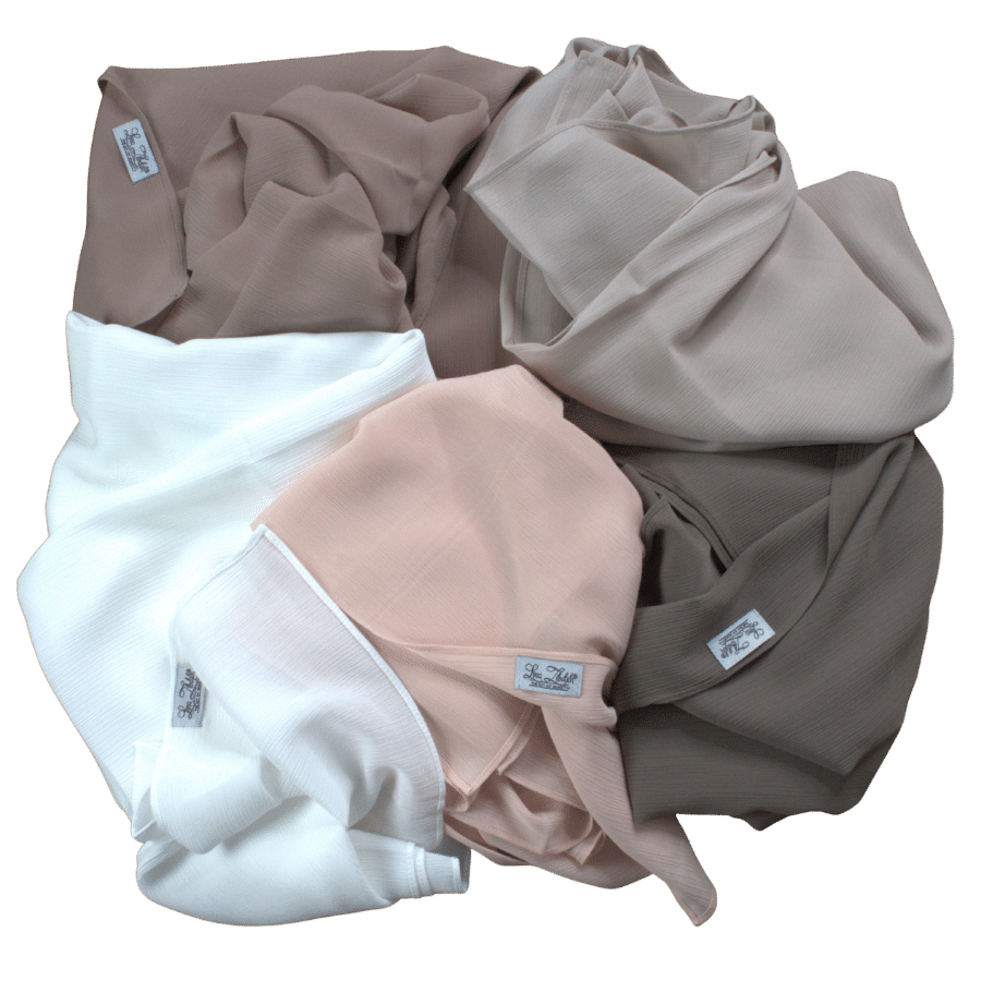 Whispering Breeze Crinkle Chiffon Hijab! Neutral Sand Beige