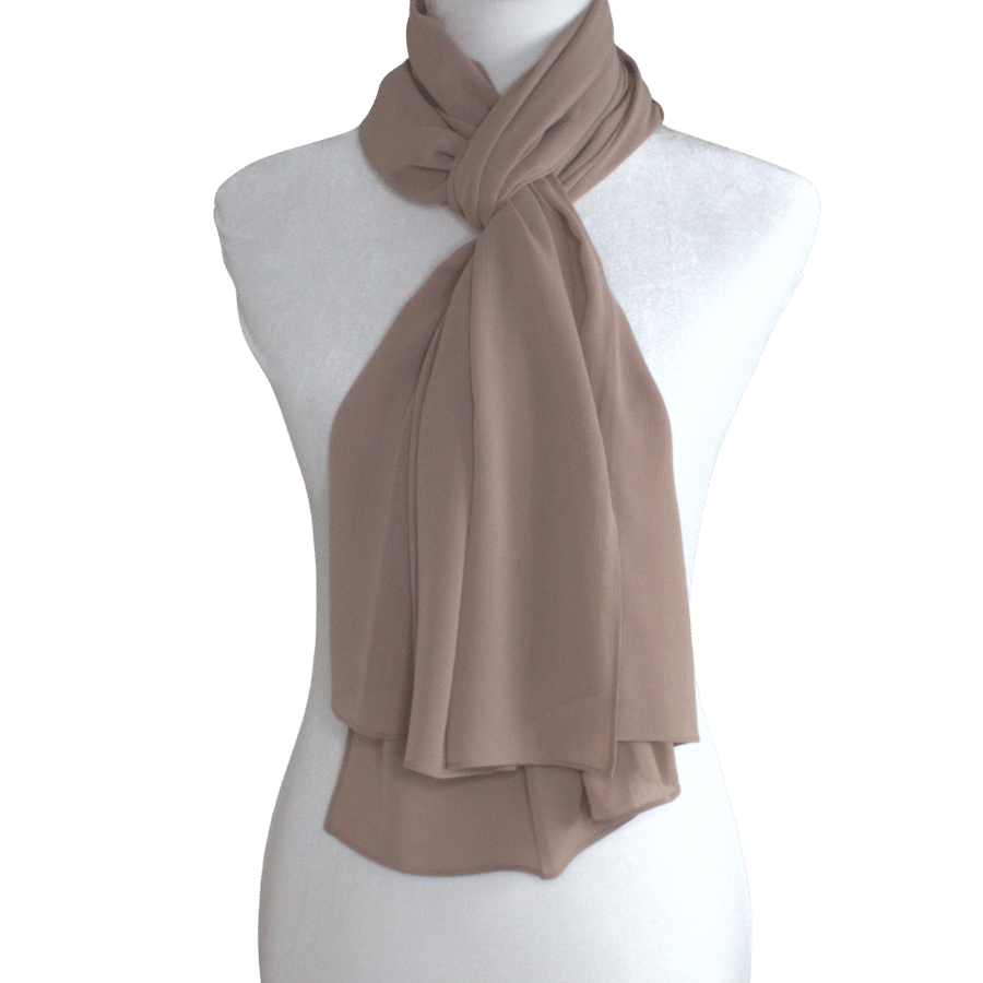 Whispering Breeze Crinkle Chiffon Hijab! Everyday Neutral Beige