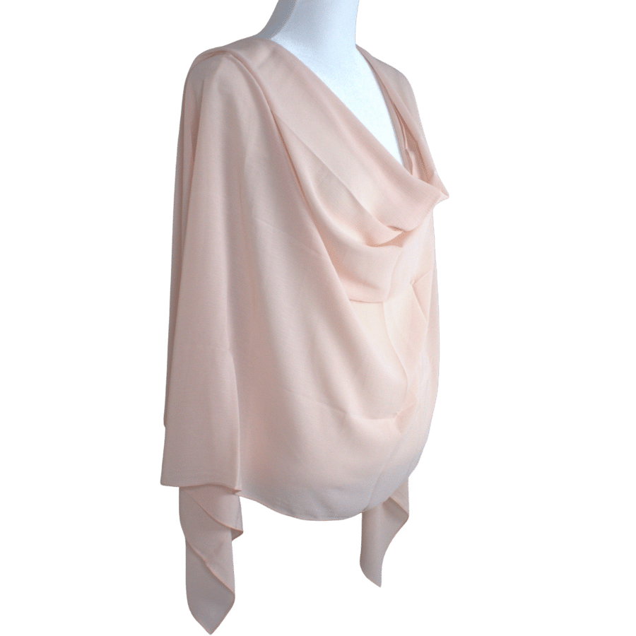 Whispering Breeze Crinkle Chiffon Hijab! Everyday Peach Blush