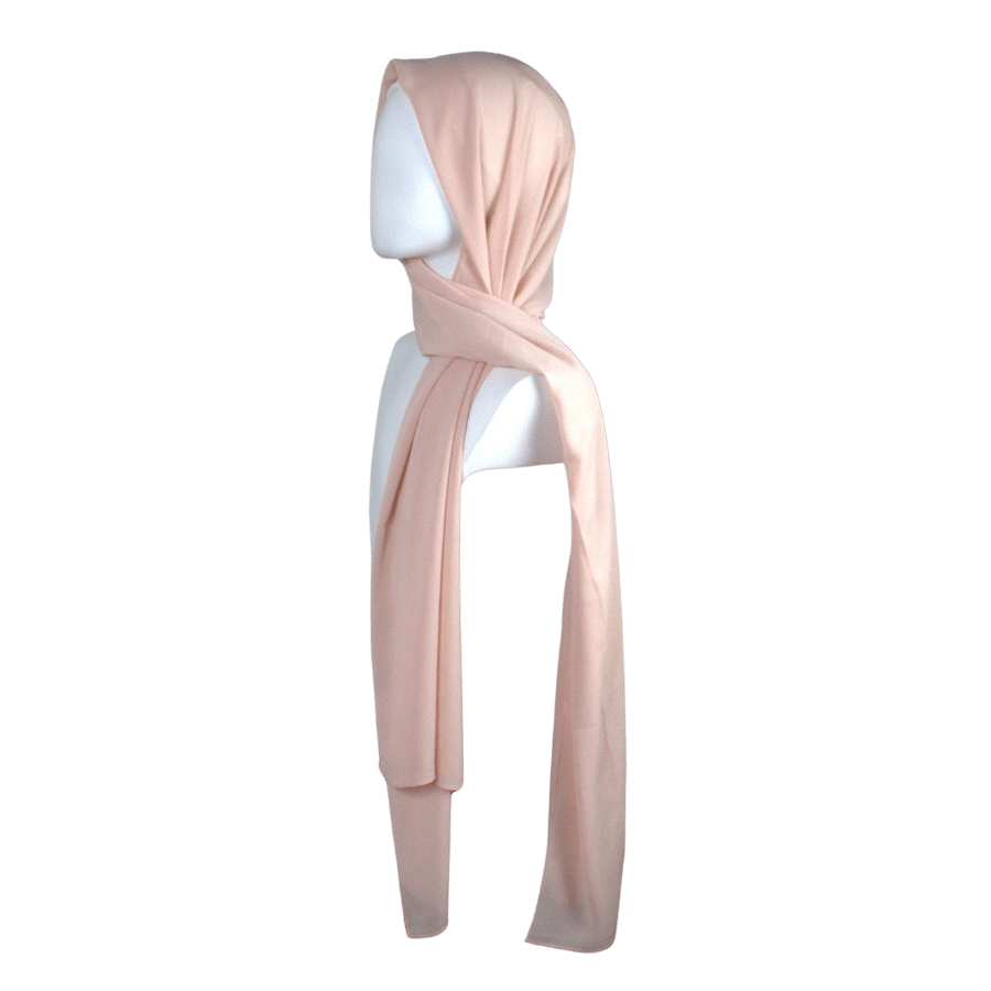 Whispering Breeze Crinkle Chiffon Hijab! Everyday Peach Blush