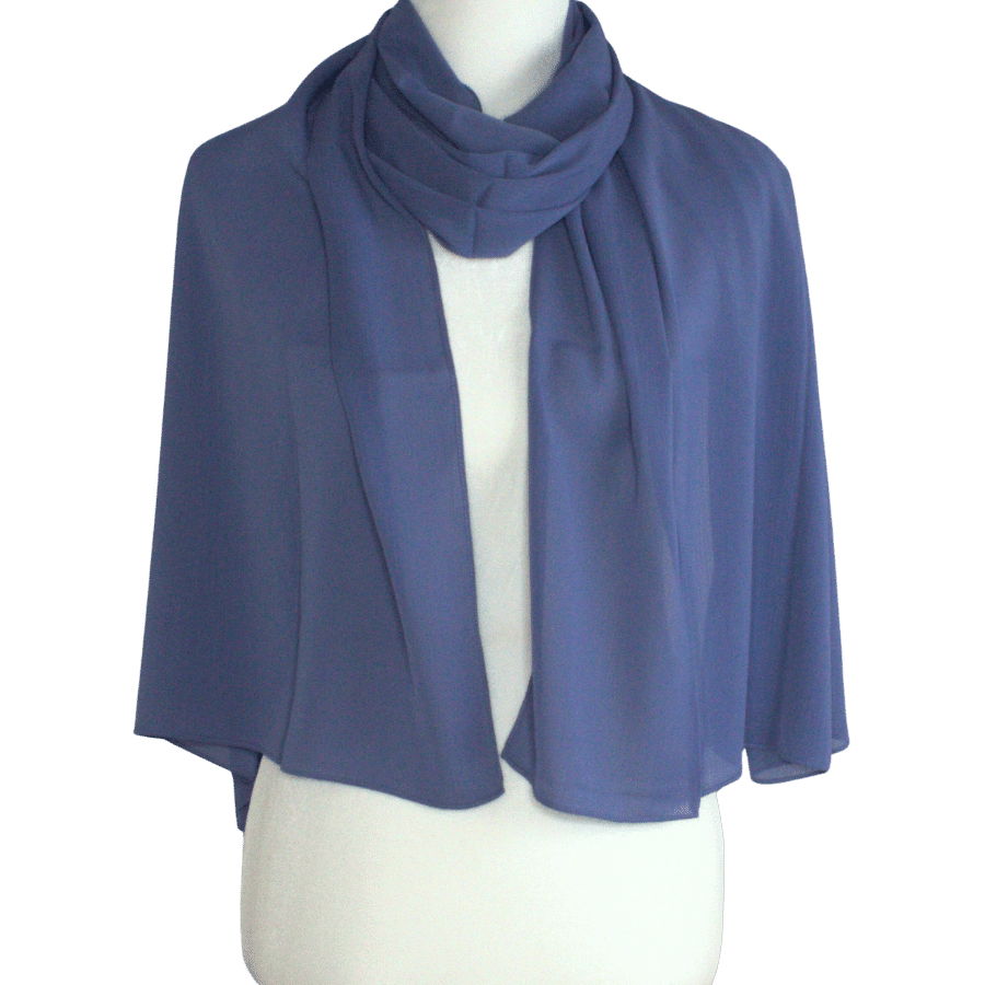 Whispering Breeze Crinkle Chiffon Hijab! Magical Blue